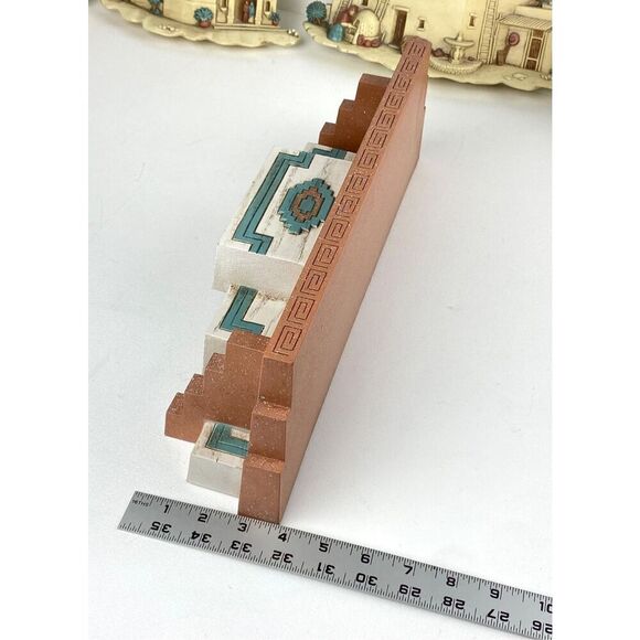 Vtg Burwood Products Sconces Mirror Shelf Set Aztec Southwest Boho - Set of 11 - Picture 12 of 14